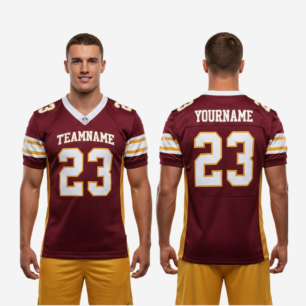 Custom Football Jerseys for Teams - Maroon and Gold, Roster Sizes