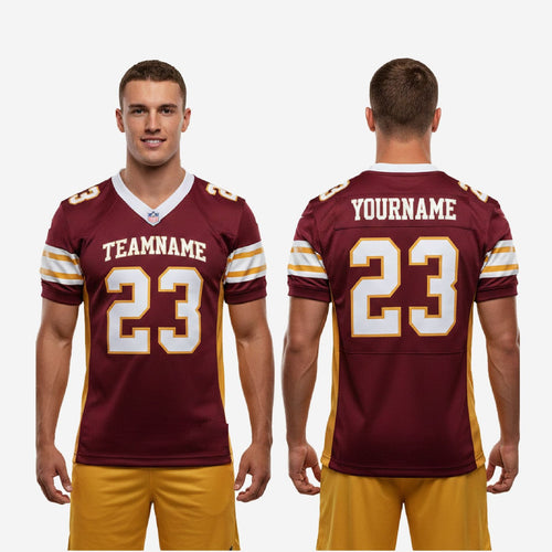 Custom Football Jerseys for Teams - Maroon and Gold, Roster Sizes