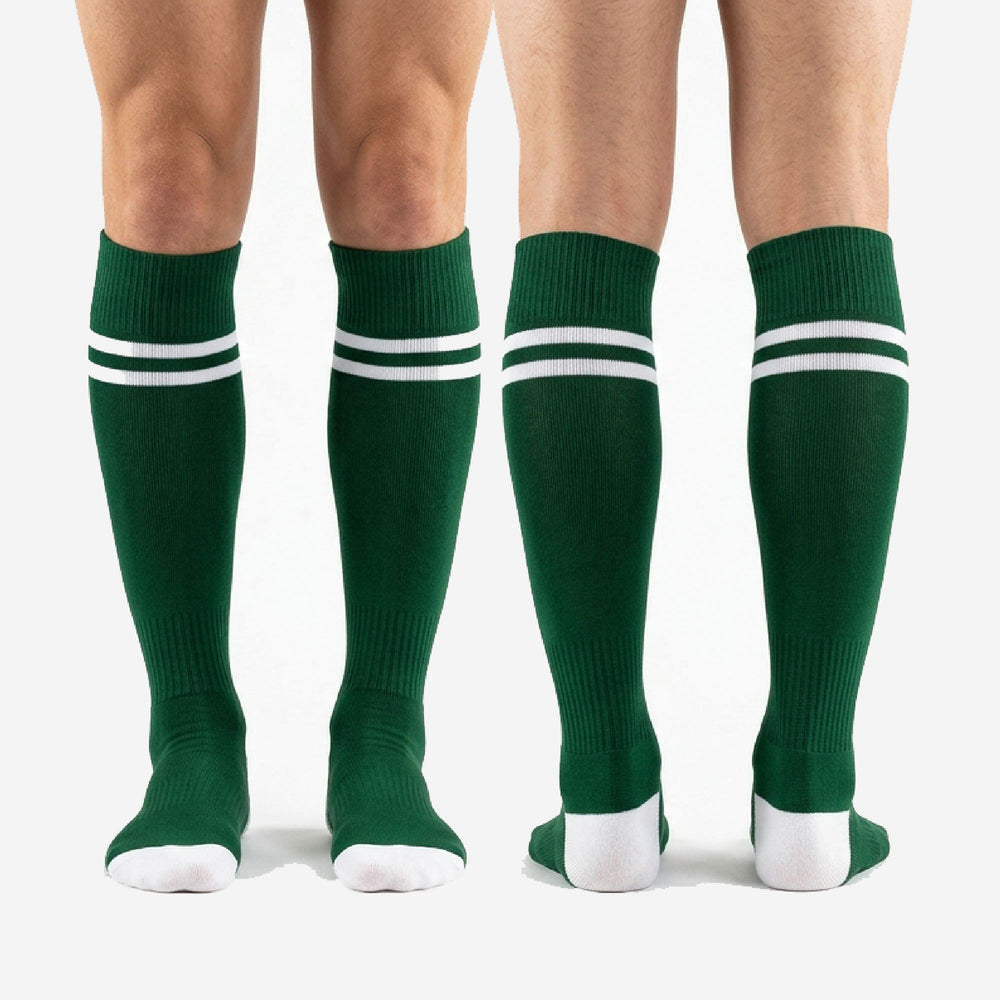 Green Soccer Socks - Custom Forest Green, Full Sublimation