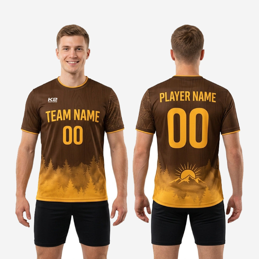 Custom Full Print Training Jersey - Brown, Youth and Adult Sizes
