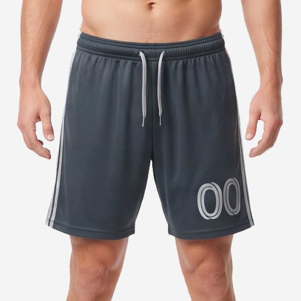 Gray Soccer Shorts - Custom Graphite with Player Numbers
