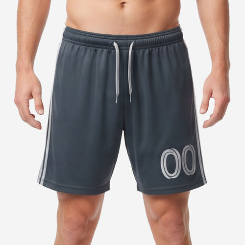 Gray Soccer Shorts - Custom Graphite with Player Numbers