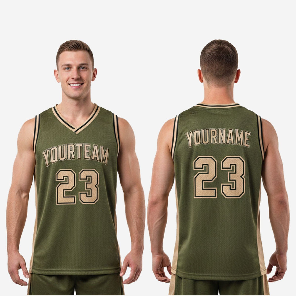 Custom Green Basketball Jerseys - Olive Jersey, Approved Before Printing