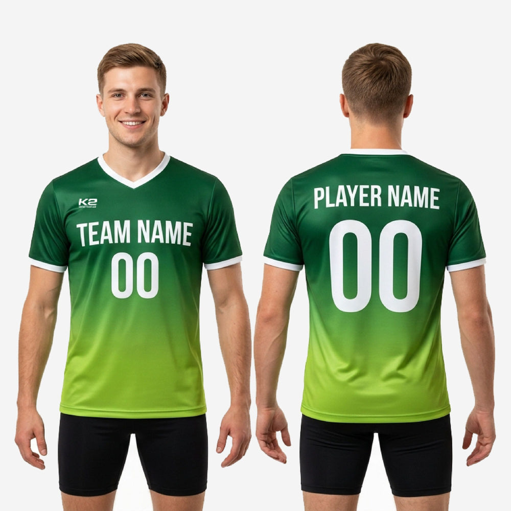 Custom Green Soccer Training Jersey | Gradient Mens Kit
