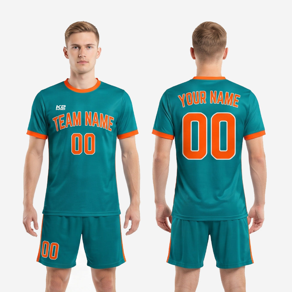Custom Green Soccer Uniforms - Full Squad Teal Kit