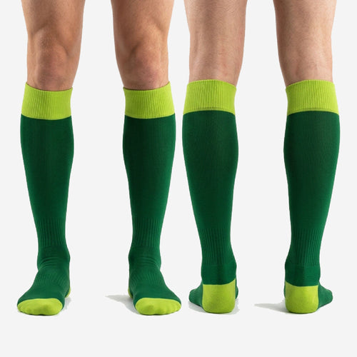 Full Print Custom Green Soccer Socks - Forest Lime