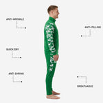 Tapered green soccer track pants with white digital camo sublimated side panel and player number on right thigh