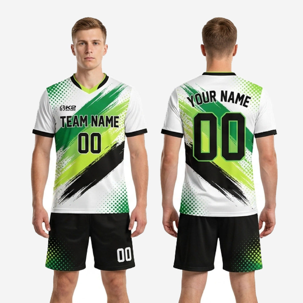 Custom Green Soccer Uniforms - Neon, Youth and Adult Sizes