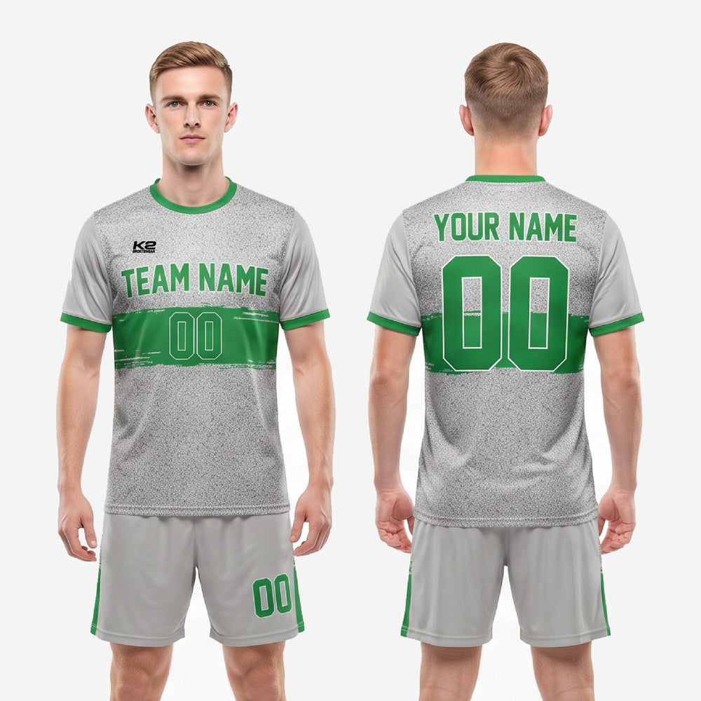 Gray Soccer Uniforms - Custom Grey Speckle Men's Kit