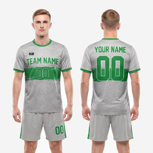 Gray Soccer Uniforms - Custom Grey Speckle Men's Kit