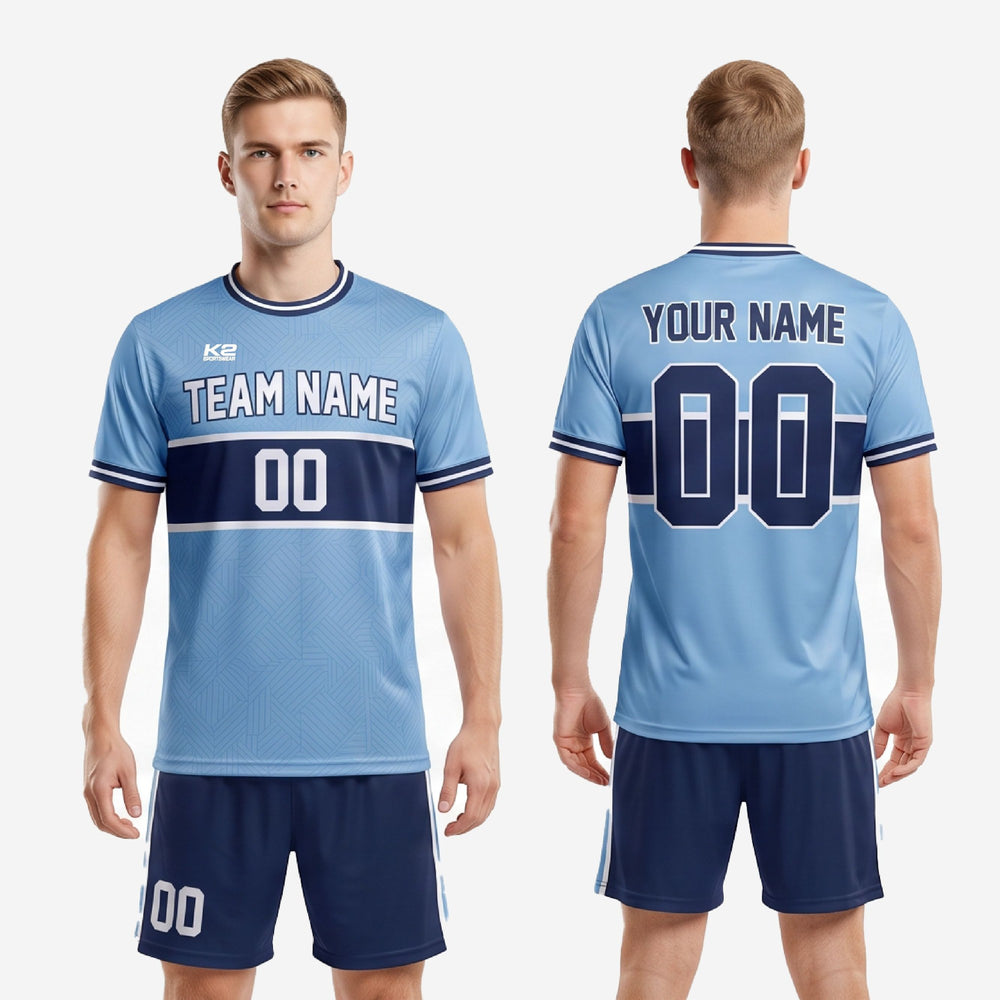 Custom Light Blue Soccer Uniform | 2-Piece Team Kit
