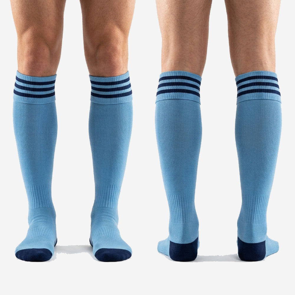 Custom Light Blue Soccer Socks - Sky Blue Matchday Socks