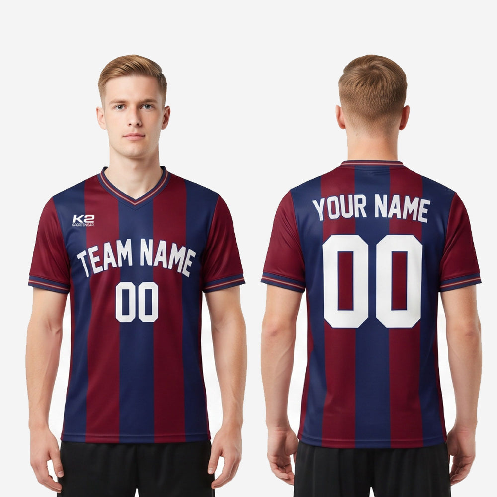 Custom Maroon Men's Soccer Team Jerseys - Full Sublimation