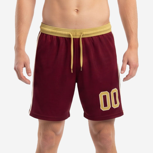 Classic Custom Maroon Soccer Shorts - Maroon Kit