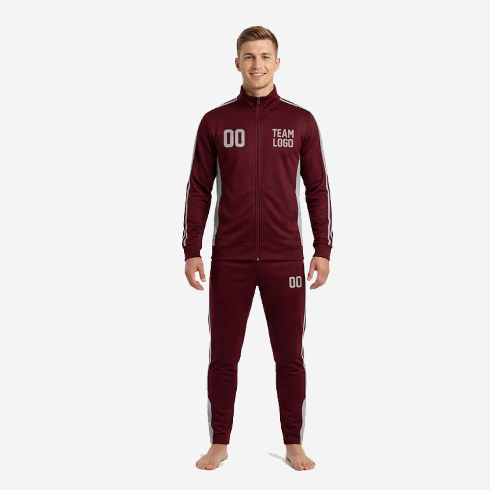 Custom Maroon Soccer Tracksuit - Full Squad Maroon Kit