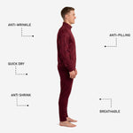 Custom maroon soccer tracksuit pants detail showing Athletic Gold thigh number print and ribbed ankle cuff, tapered fit