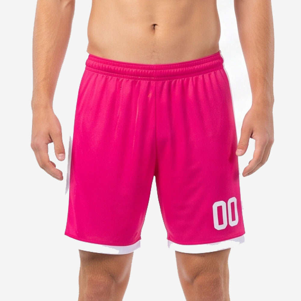 Custom Mens Pink Soccer Shorts - Hot Pink Matchday Shorts