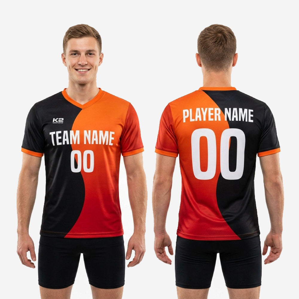 Breathable Mesh Custom Mens Soccer Practice Jersey - Black