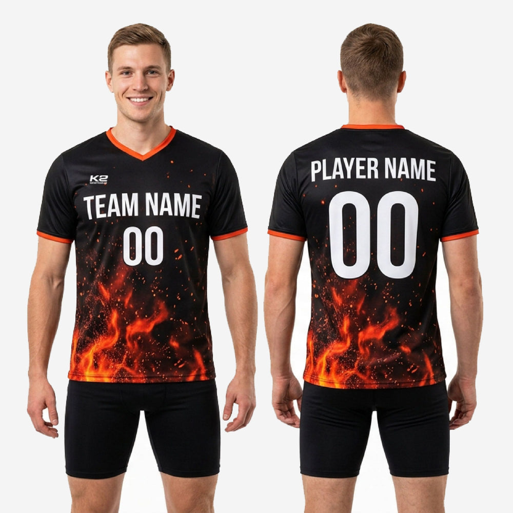 Custom Mens Soccer Practice Jersey with Team Name and Numbers - Black