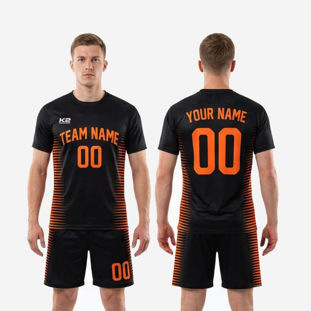 Custom Mens Soccer Team Uniforms with Team Name and Numbers - Black