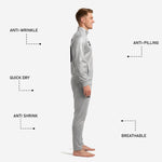 Rear view of custom men's soccer tracksuit in Silver and Urban Camo showing back number and surname print zone