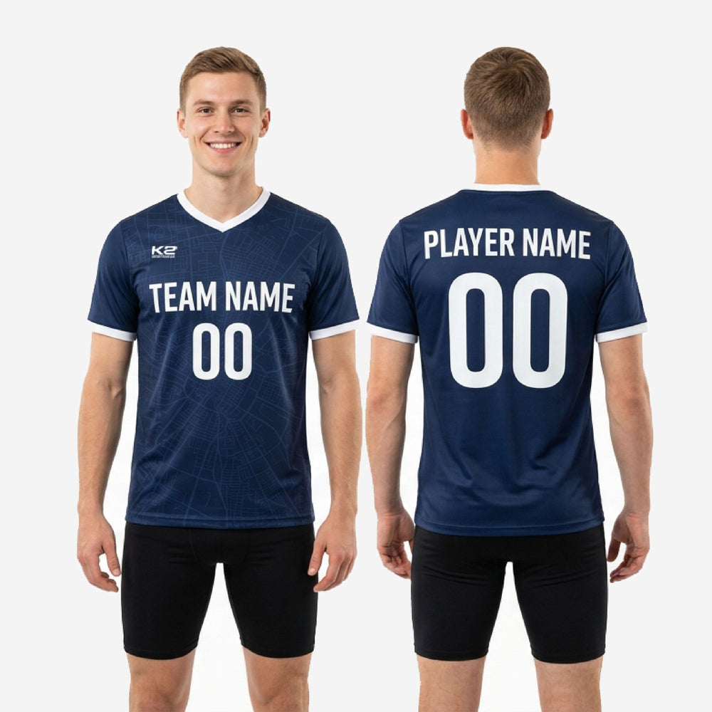 Custom Blue Soccer Training Jersey - Navy Kit for Club Leagues