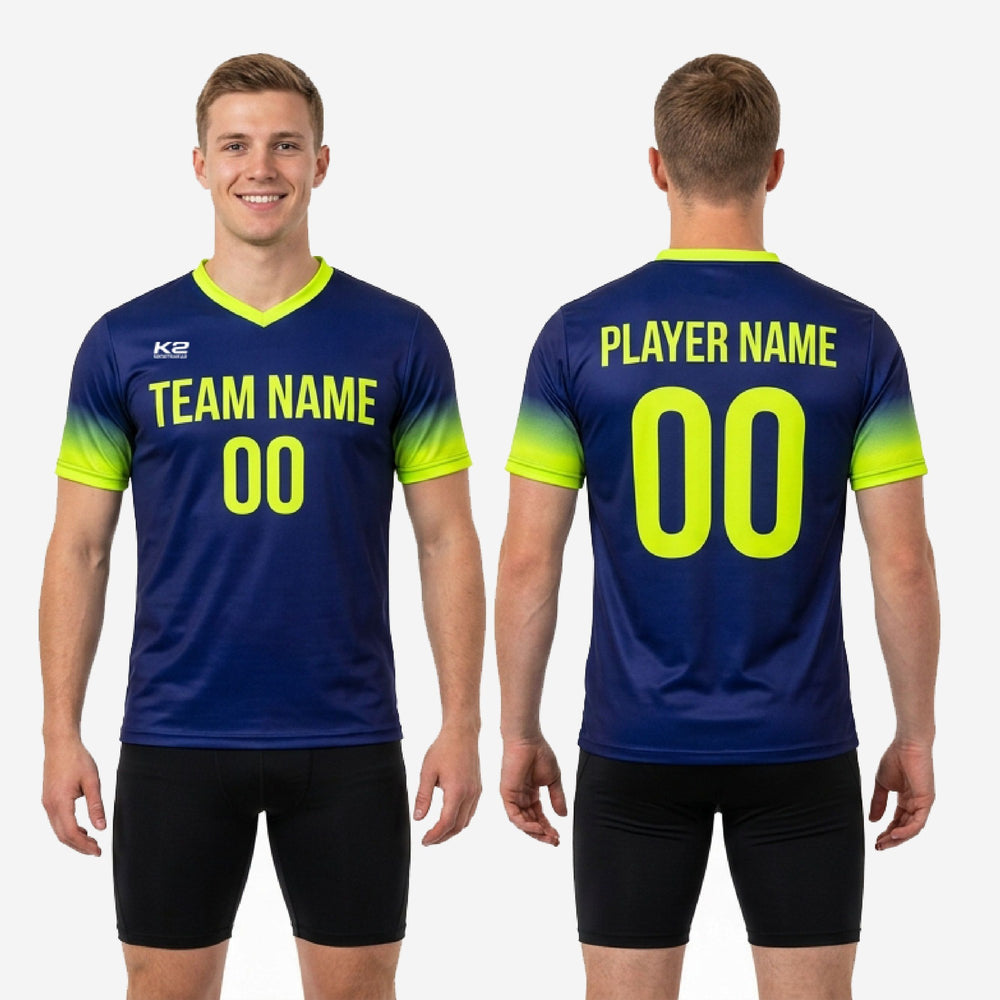 Sublimated Navy Soccer Training Jersey - Custom Gradient