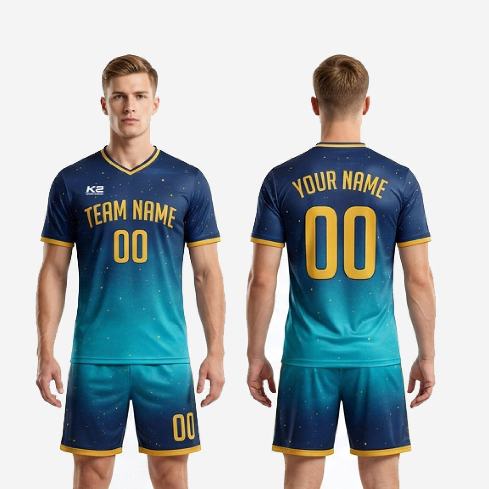 Custom Navy Soccer Uniform Men - Jersey and Shorts Set