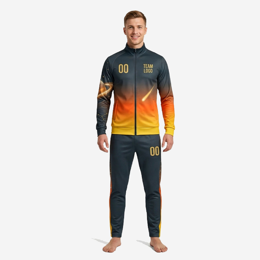 Custom Orange Soccer Tracksuit Gradient - Made to Order Kit