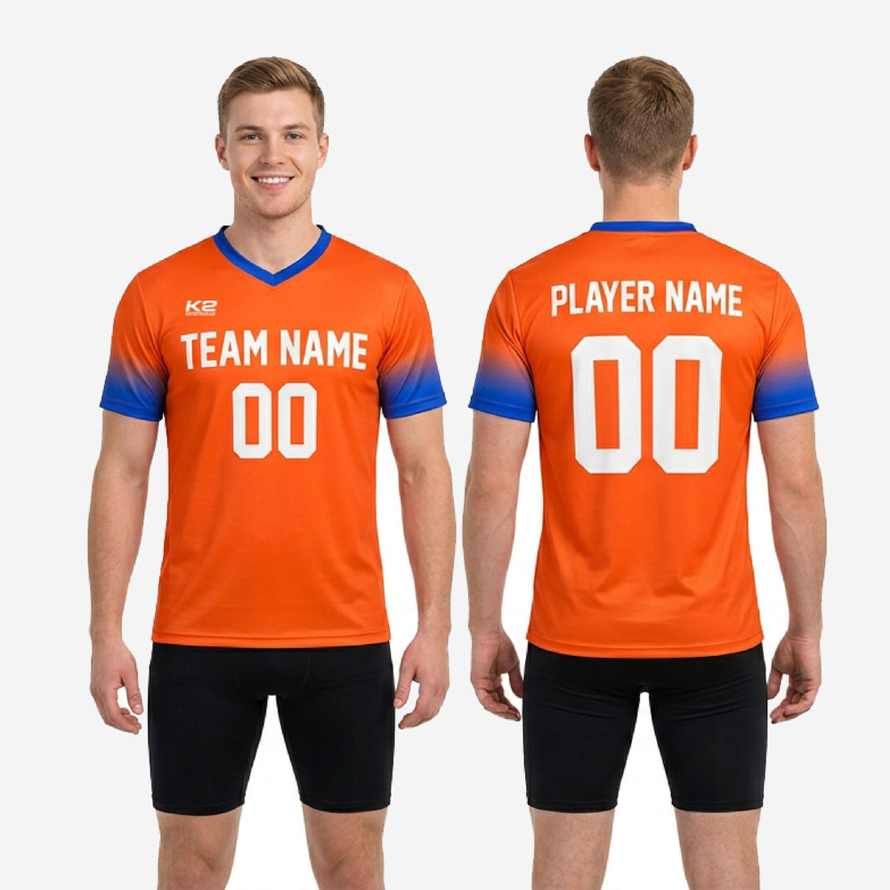 Custom Orange Soccer Training Jersey - Full Squad Kit