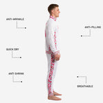 Custom pink soccer tracksuit pants detail showing hot pink floral side panel running from hip to ribbed ankle cuff
