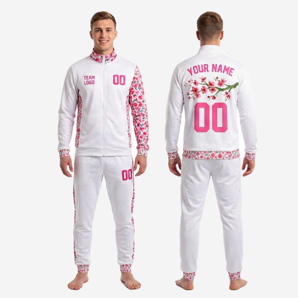 Custom Pink Soccer Tracksuit - White Kit for Club Leagues