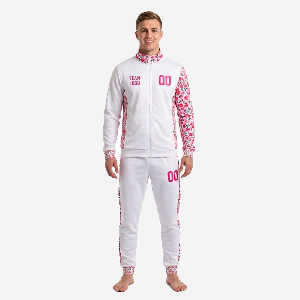 Custom Pink Soccer Tracksuit - White Kit for Club Leagues