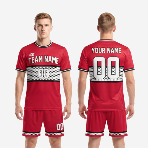 Custom Plain Soccer Uniforms - Crimson Red, Youth and Adult Sizes