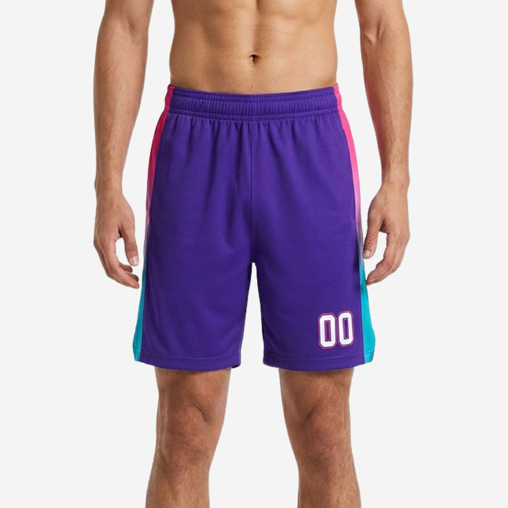Custom Purple Basketball Shorts with Club Crest - Team Kit