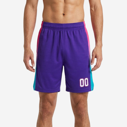 Custom Purple Basketball Shorts with Club Crest - Team Kit