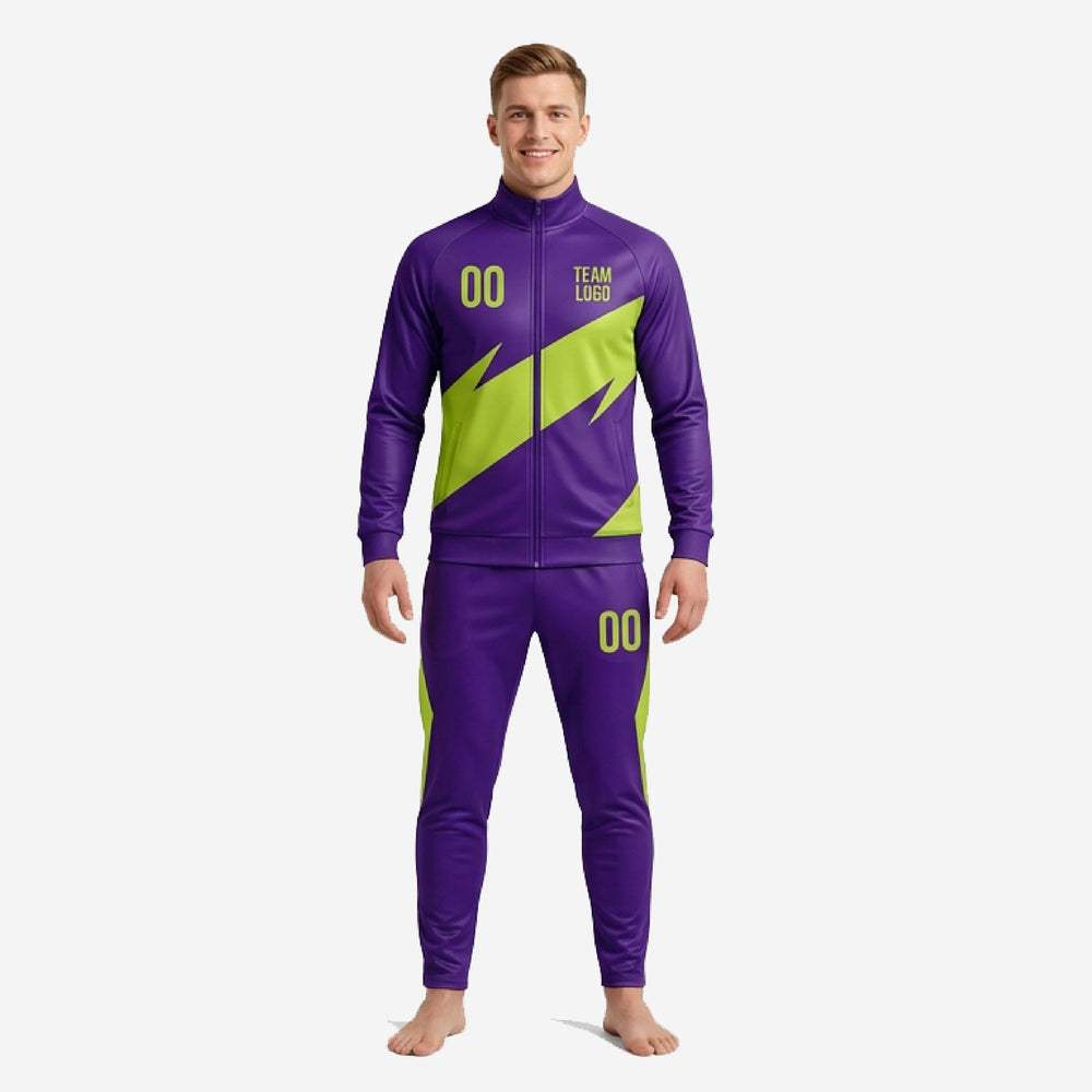 Purple Soccer Tracksuit - Custom Royal Purple with Player Numbers
