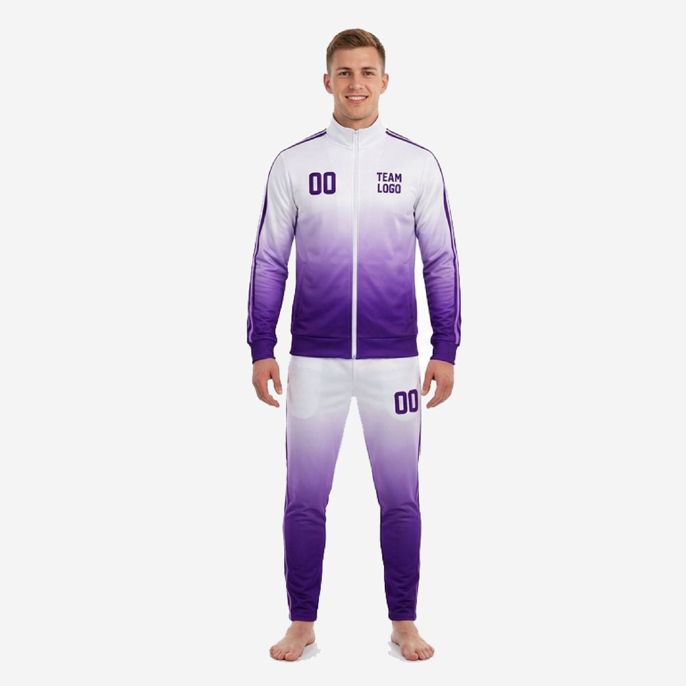 Custom Purple Soccer Tracksuit - Gradient Kit for Club Leagues