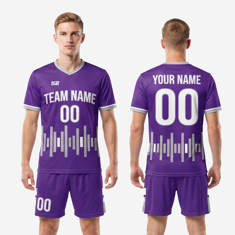 Purple & Silver Soccer Uniform Kit | Custom Sublimated Futbol Set
