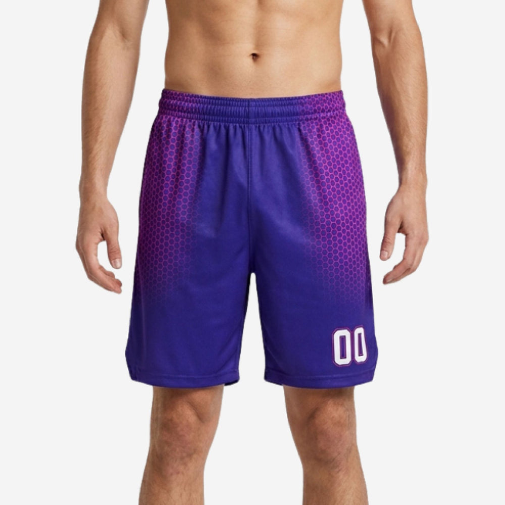 Custom Purple Tournament Basketball Shorts | Your Numbers