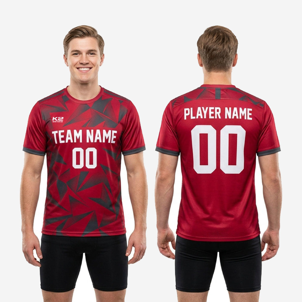 Custom Red Soccer Training Jersey - Made to Order Kit