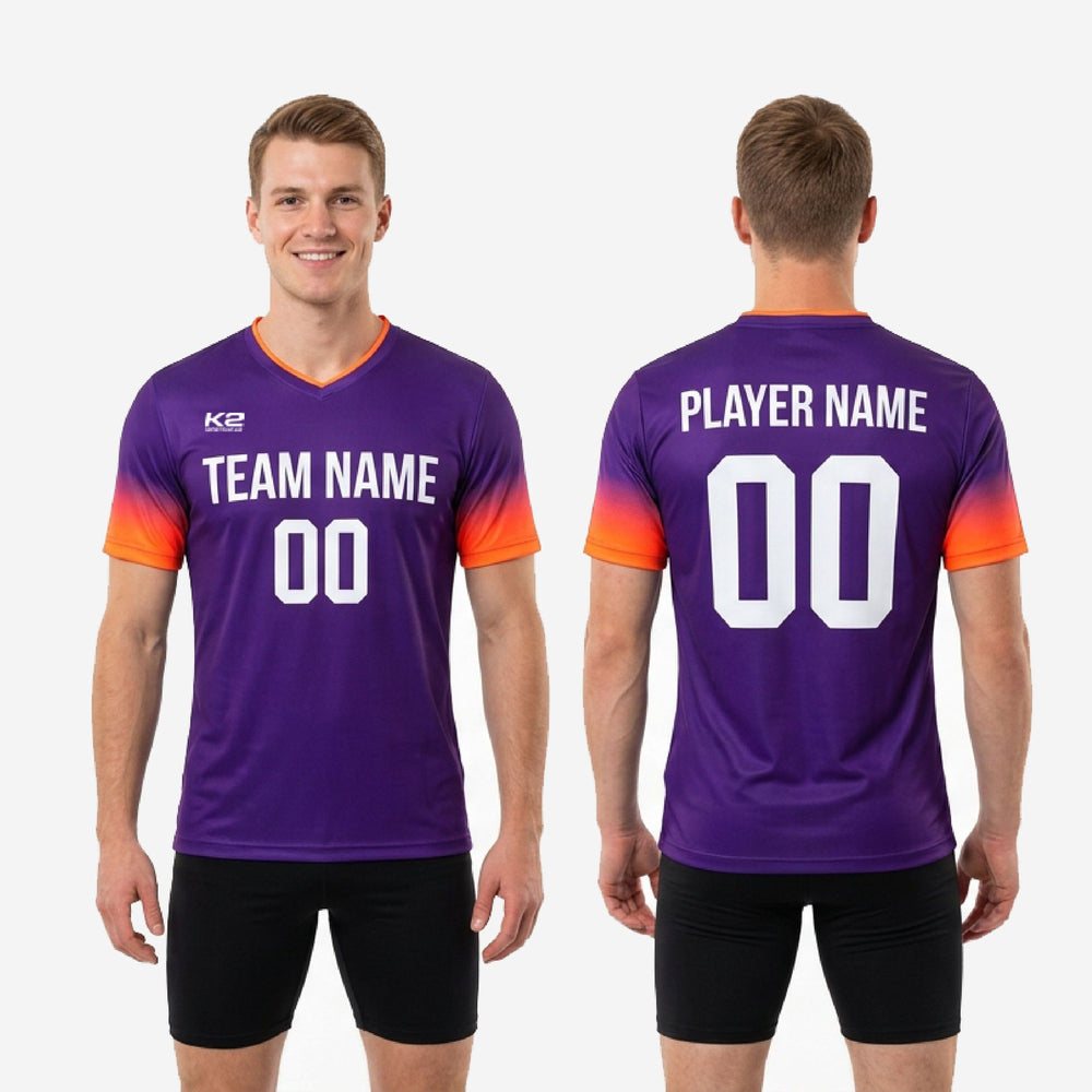 Custom Royal Purple Mens Soccer Training Top - Full Sublimation