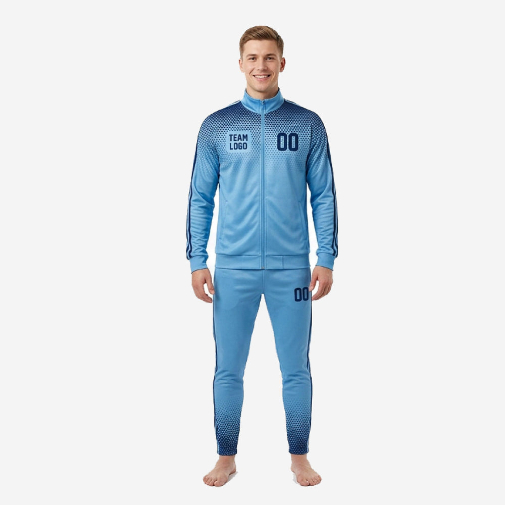 Custom Sky Blue Soccer Tracksuit - Jersey and Shorts Set
