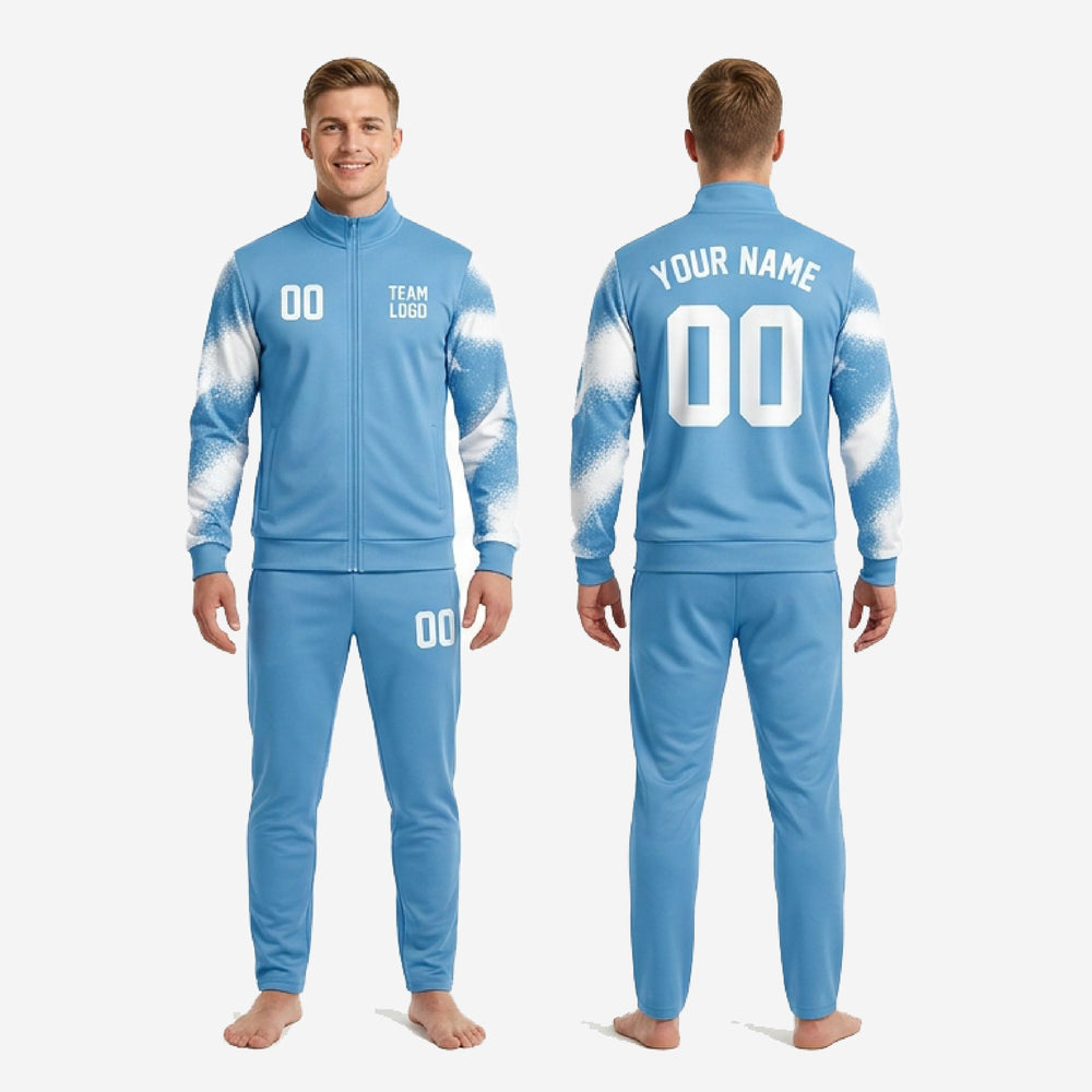 Custom Sky Blue Soccer Tracksuit - Splash, Full Sublimation