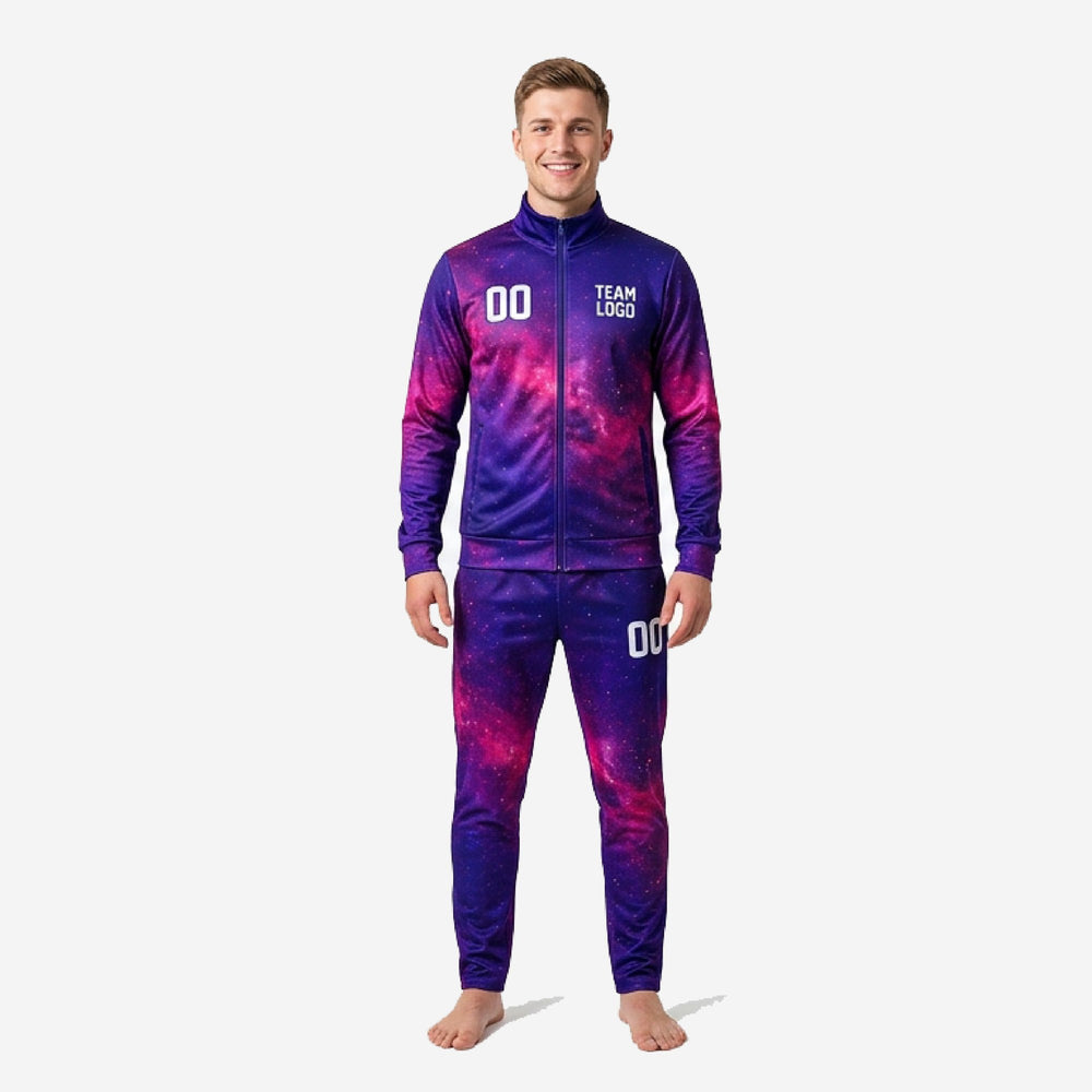 Bold Custom Soccer Tracksuit Set - Purple and Pink Kit