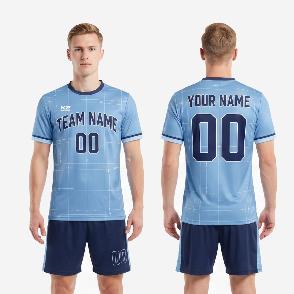 Custom Soccer Uniform Kits for Teams Sky Blue - Made to Order Kit