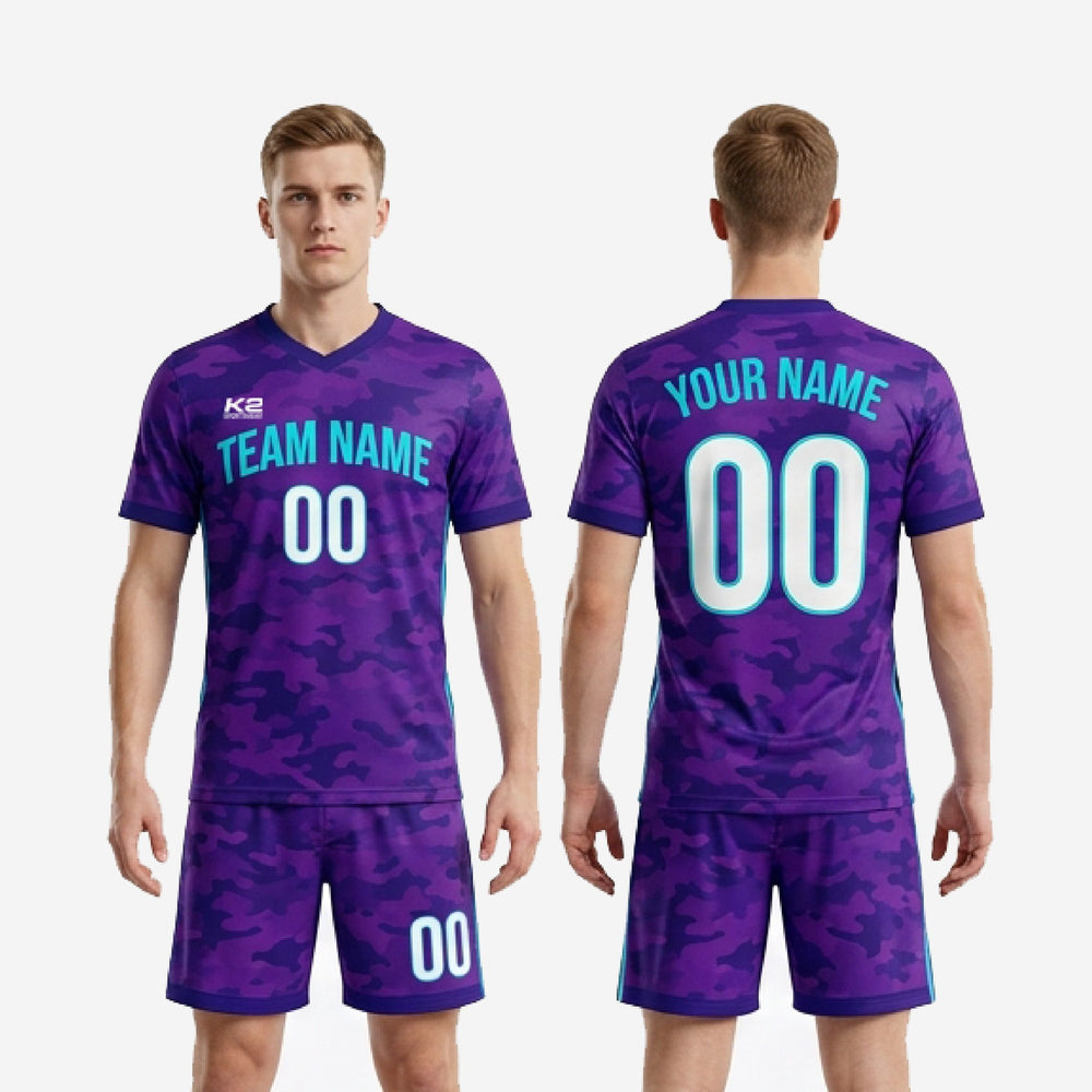 Custom Soccer Uniform Kits for Teams - Purple Kit for Club Leagues