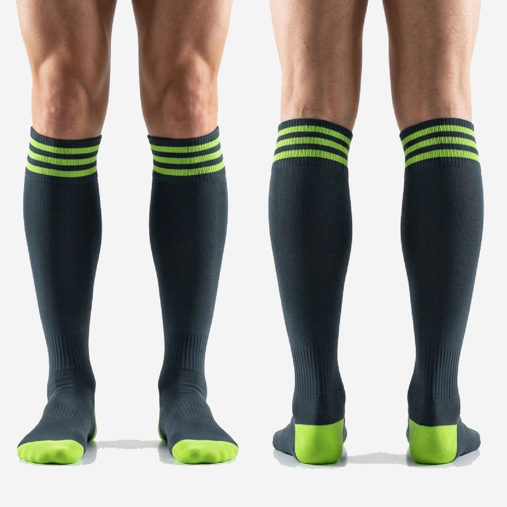 Custom Black and Green Soccer Socks - Full Squad Team Socks