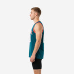 Size and spec chart for custom teal basketball jerseys available in youth and adult sizing for full team roster orders