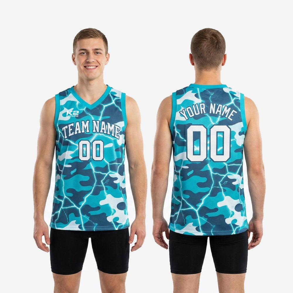 Custom Teal Basketball Jerseys with Team Name and Numbers - Teal